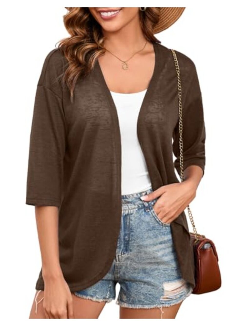 Lightweight Open Front Cardigan Sleeveless Cover Up